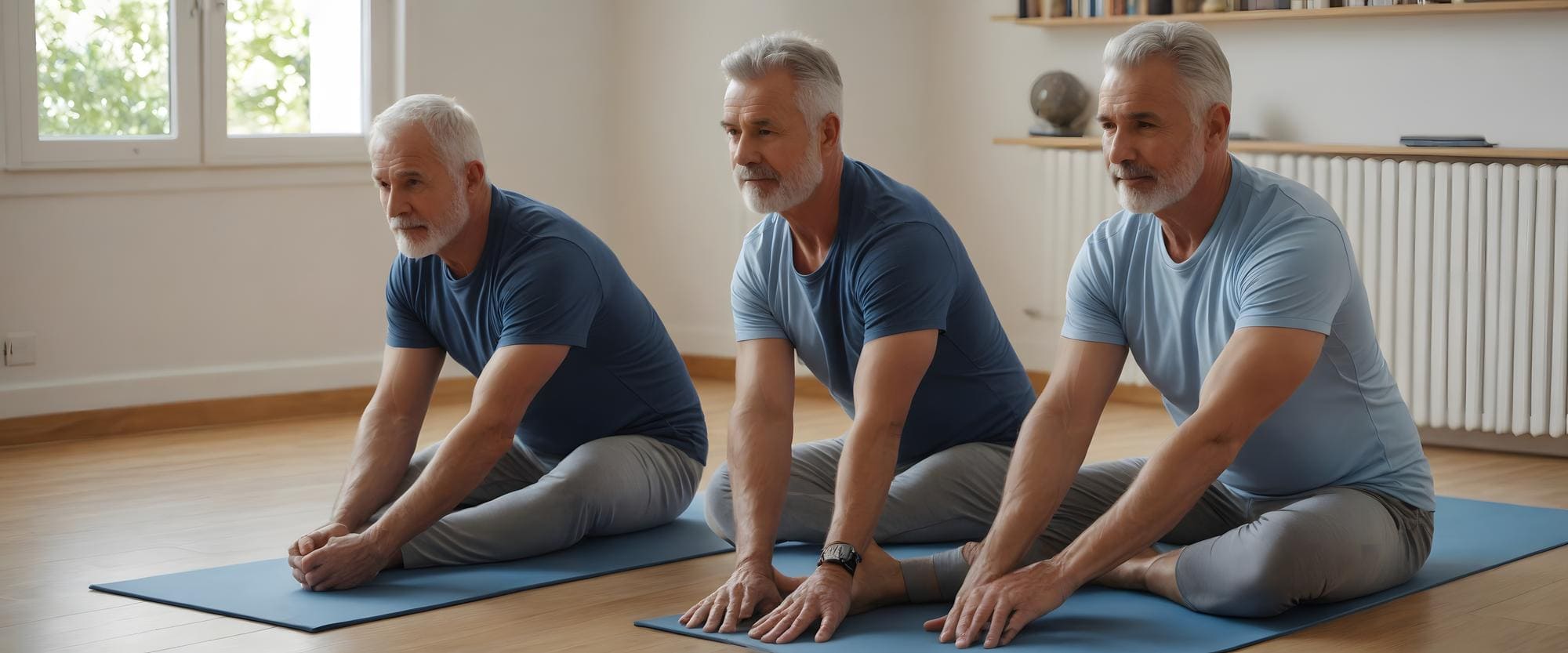 old men in gym